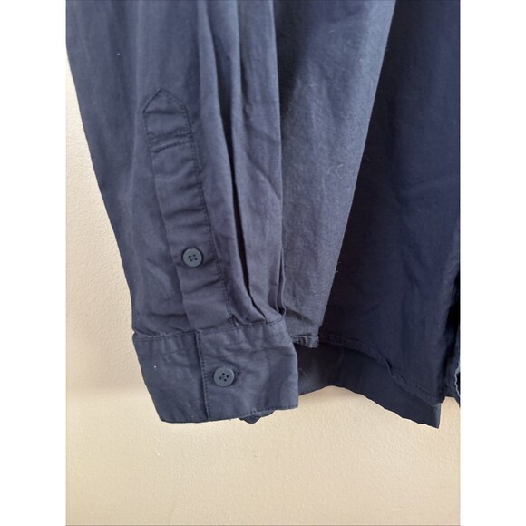 Kenneth Cole Men’s XL Slim Fit Button Down Shirt Navy Blue Dress Casual - Picture 4 of 8